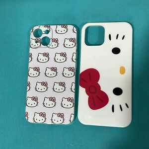 Qty 2 x iPhone 13 / iPhone 14 Hello Kitty phone cases